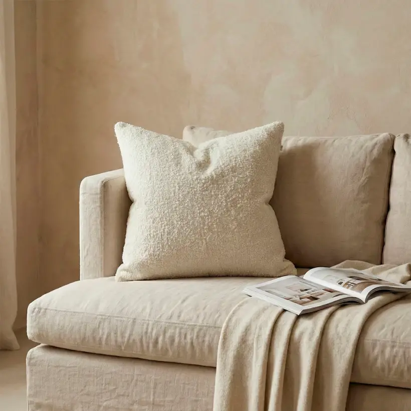 Vela Kırlent Kılıfı 45x45 cm Ekru - Penelope