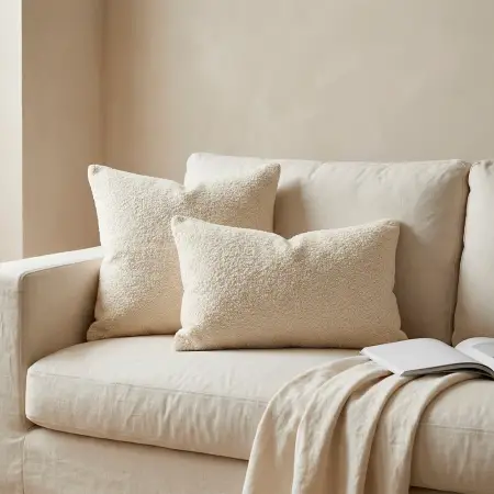 Vela Kırlent Kılıfı 45x45 cm Ekru - 3