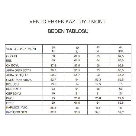 %100 Kaz Tüyü Vento Erkek Mont - Siyah - 14