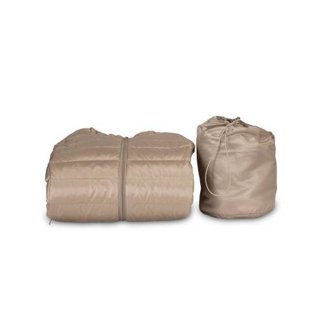 %100 Kaz Tüyü Mont Bej L - Vera Koleksiyonu - 6