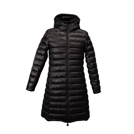 %100 Kaz Tüyü Mont Siyah L - Vera Koleksiyonu - 1