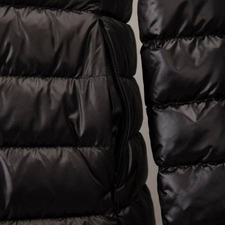 %100 Kaz Tüyü Mont Siyah L - Vera Koleksiyonu - 3