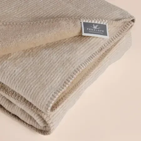 Verso Pamuklu Çift Kişilik Battaniye 200x220 cm - Bej Krem - 4