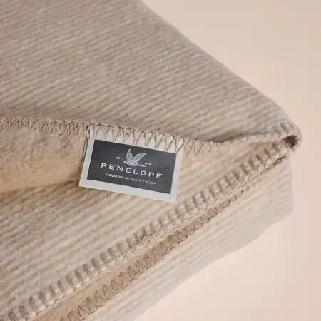 Verso Pamuklu Tek Kişilik Battaniye 150x200 cm - Bej Krem - 3