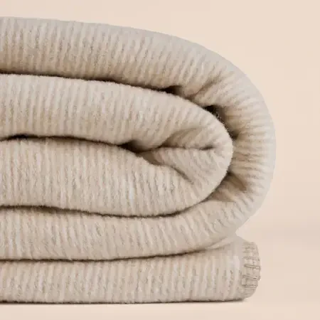 Verso Pamuklu Tek Kişilik Battaniye 150x200 cm - Bej Krem - PENELOPE (1)