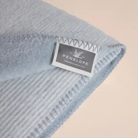 Verso Pamuklu Tek Kişilik Battaniye 150x200 cm - Gri Mavi - 3