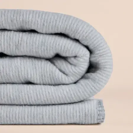 Verso Pamuklu Tek Kişilik Battaniye 150x200 cm - Gri Mavi - PENELOPE (1)